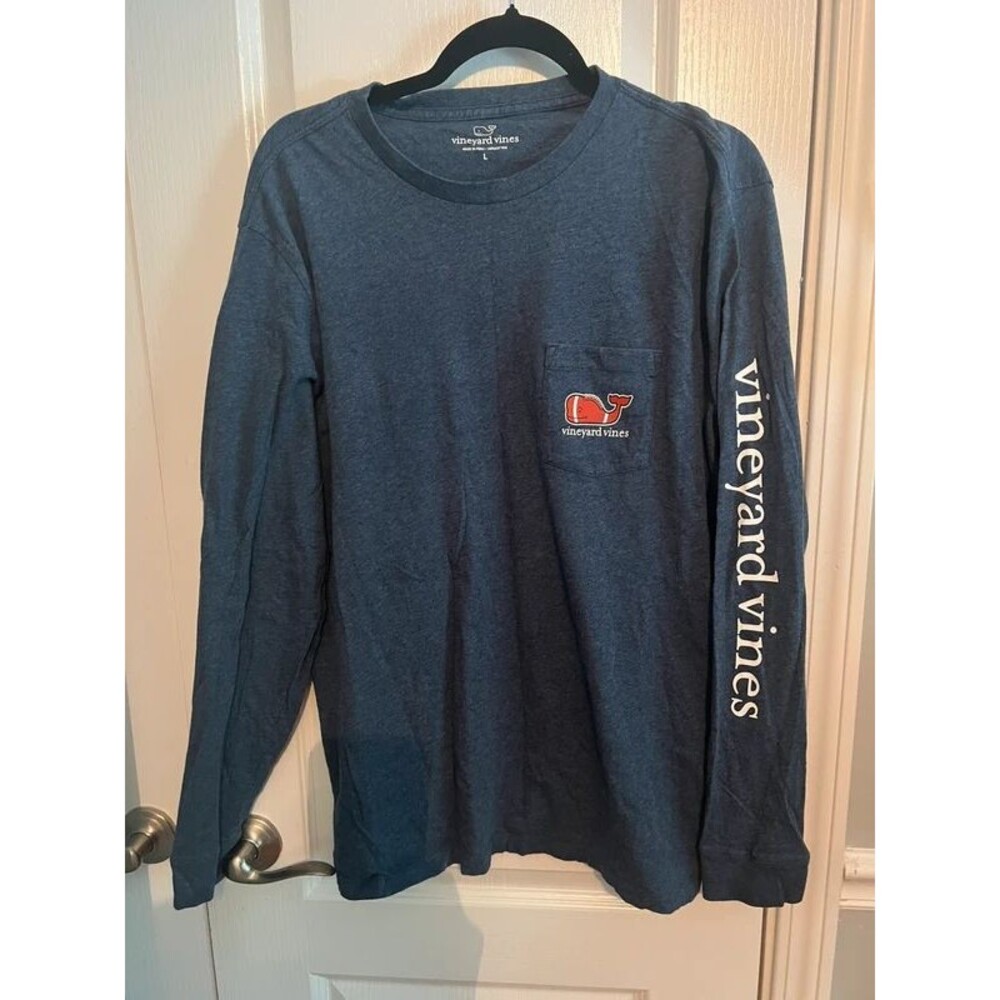 Classic Vineyard Vines “ Football” Long Sleeve Tee